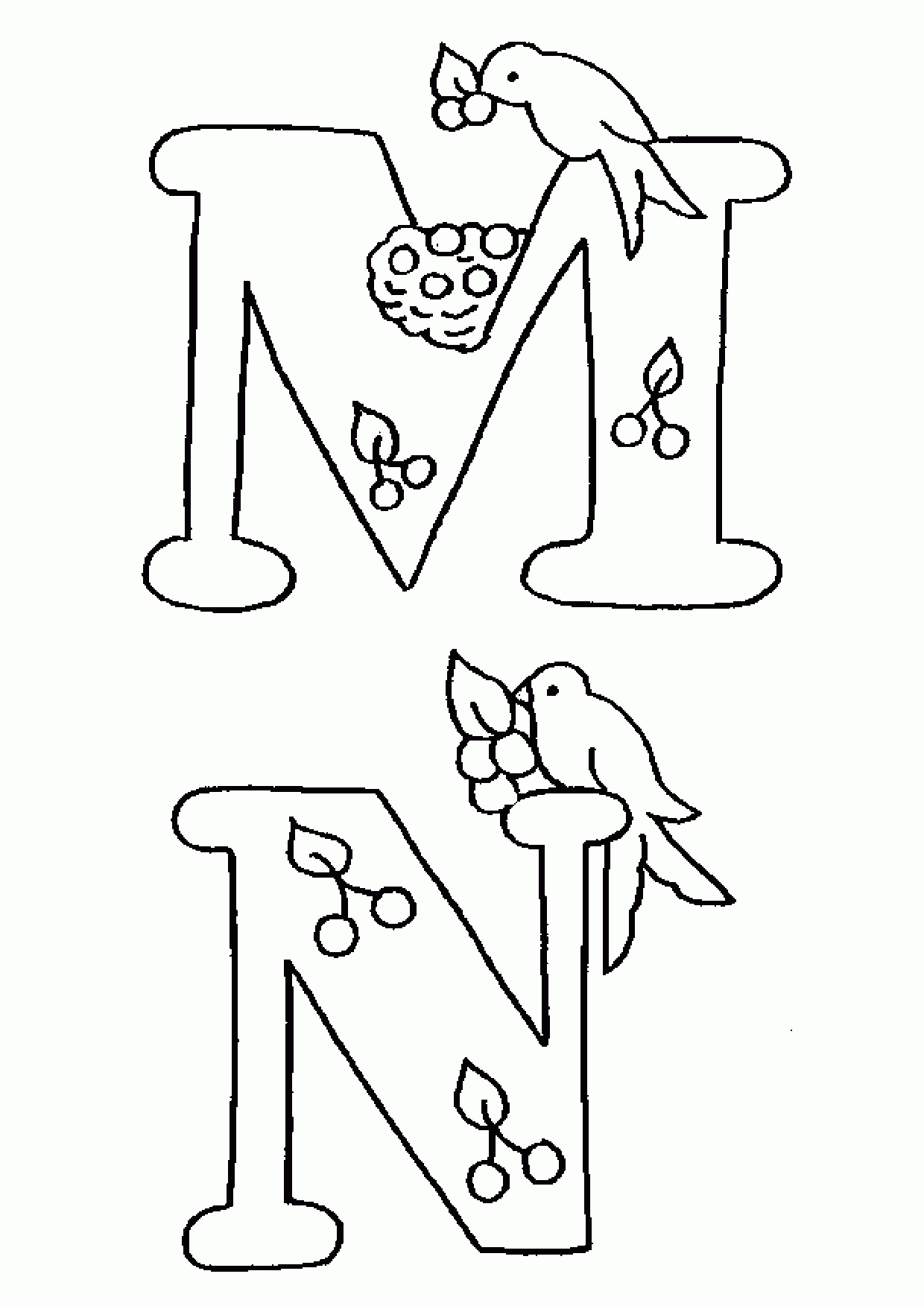 Coloriage Alphabet Oiseaux M N Sur Hugolescargot avec Point À Relier Alphabet