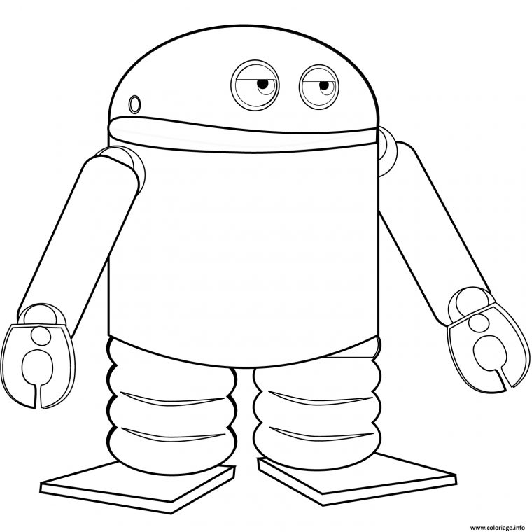 Coloriage Android Robot Dessin pour Coloriage Robot À Imprimer