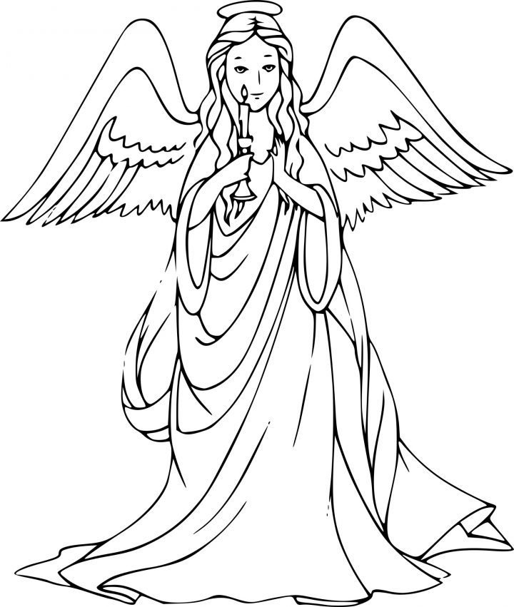 Coloriage Ange De Dieu À Imprimer Sur Coloriages à Ange A Colorier