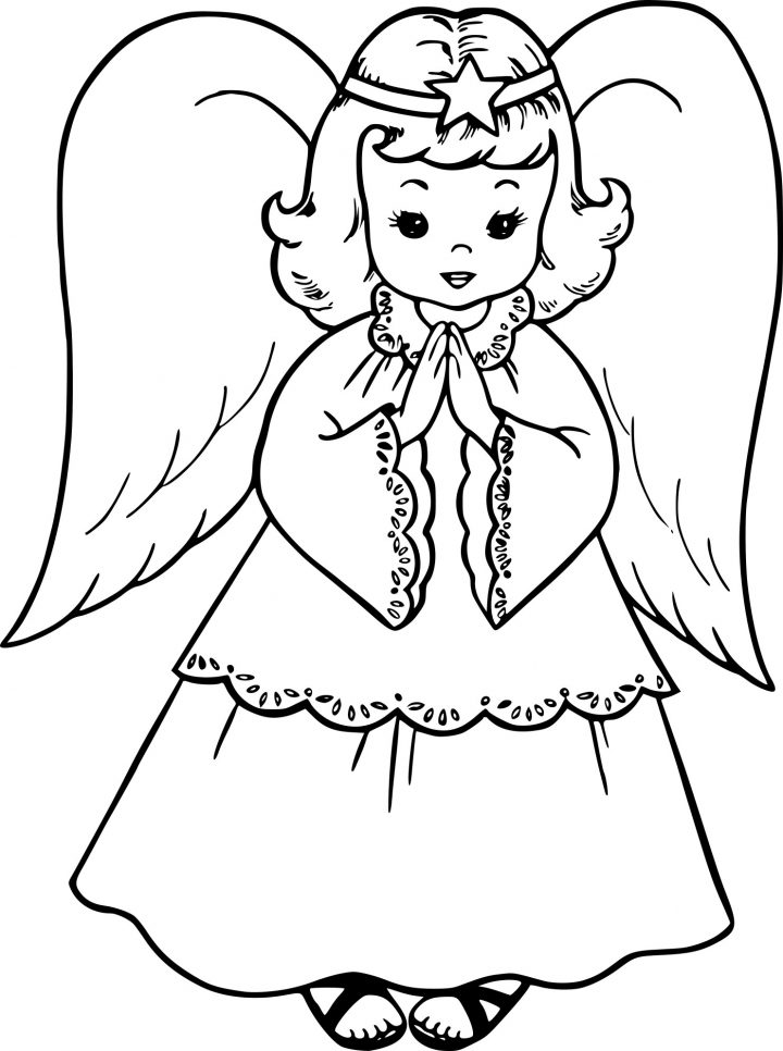 Coloriage Ange De Noel Dessin À Imprimer Sur Coloriages concernant Ange A Colorier