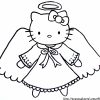 Coloriage Ange Hello Kitty concernant Ange A Colorier