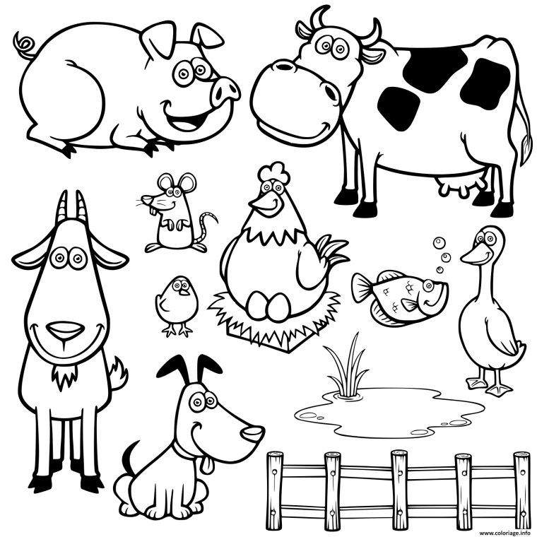 Coloriage Animaux De La Ferme Dessin Anime Dessin avec Animaux A Dessiner Imprimer