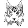Coloriage Animaux Lynx | Coloriage Animaux, Mandala Animaux pour Mandala Facile À Imprimer