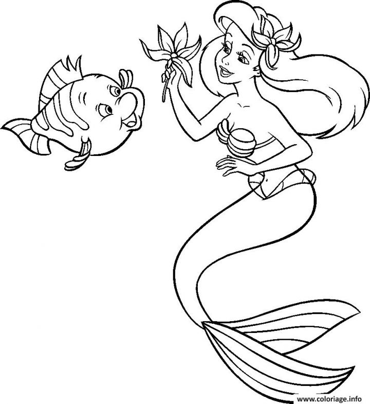 Coloriage Ariel La Petite Sirène In 2020 | Coloring Pictures tout Dessin Walt Disney À Imprimer