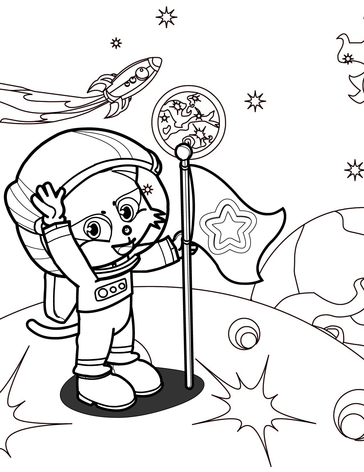 Coloriage Astronaute À Imprimer Sur Coloriages avec Coloriage Astronaute 