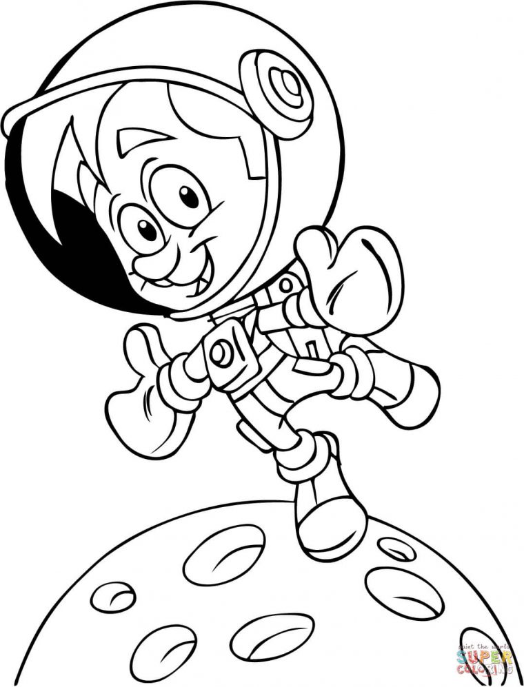 Coloriage – Astronaute Explorant Dans L'espace | Coloriages intérieur Coloriage Astronaute