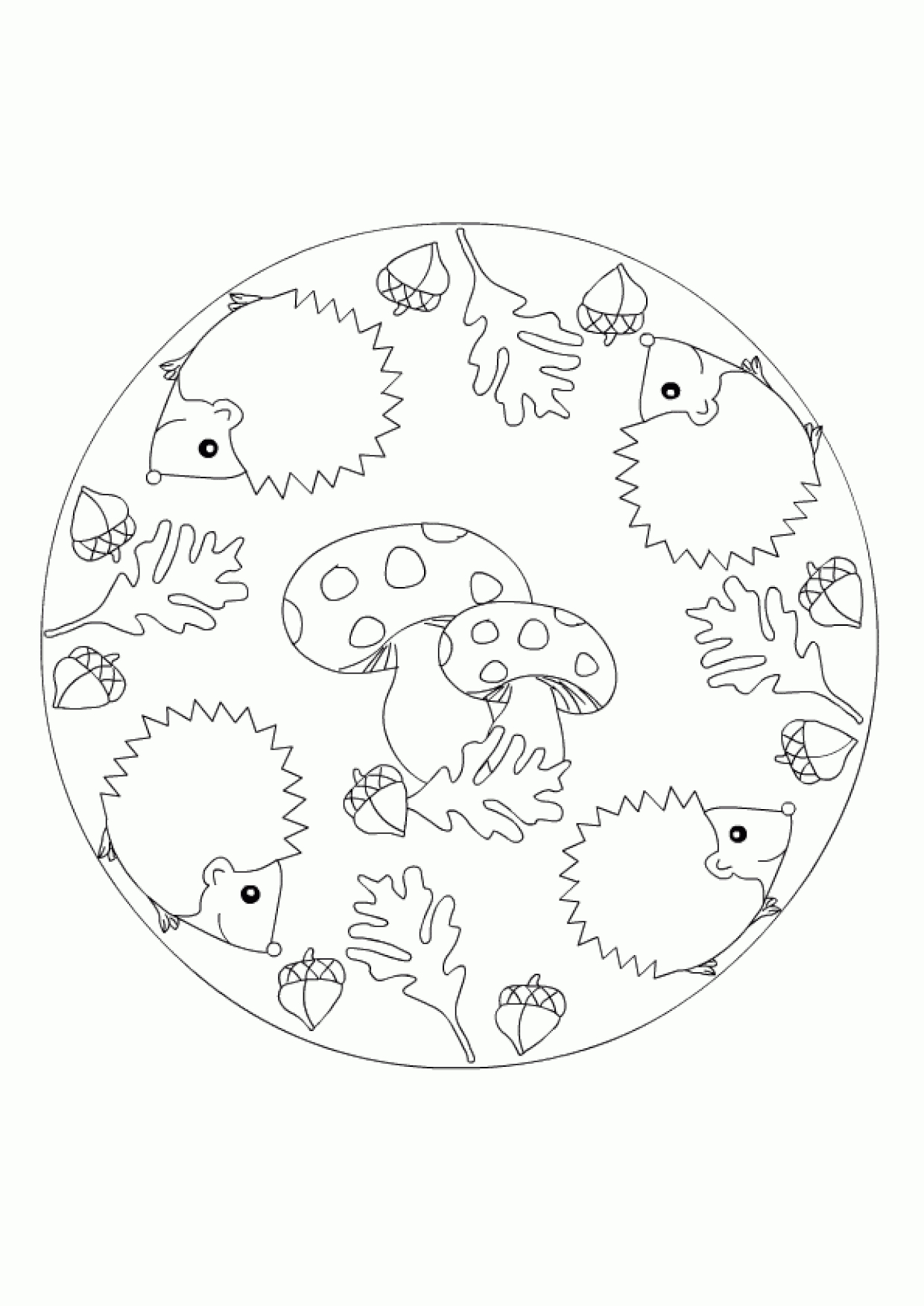 Coloriage Automne Au Mandala concernant Hugo L Escargot Coloriage Mandala 
