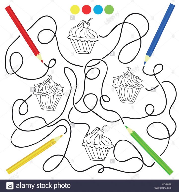 Coloriage Avec Cupcake Jeu De Dessin Pour Les Enfants pour Jeux Enfant Dessin