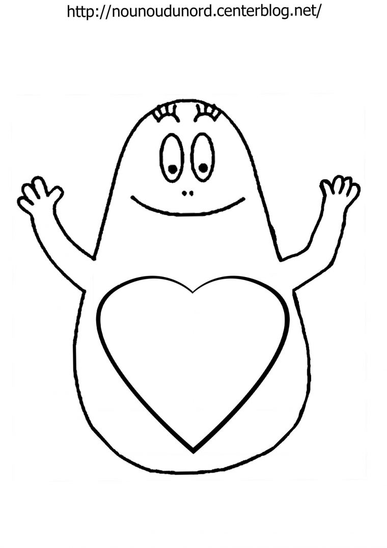 Coloriage Barbapapa Coeur Dessiné Par Nounoudunord encequiconcerne Coloriage Barbapapa À Imprimer Gratuit