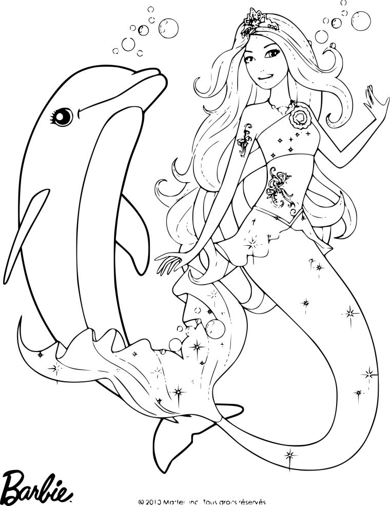 Coloriage Barbie Dauphin À Imprimer Sur Coloriages encequiconcerne Coloriage A Imprimer De Dauphin