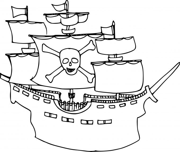 Coloriage Bateau De Pirate Dessin À Imprimer Sur Coloriages concernant Dessin A Imprimer De Pirate