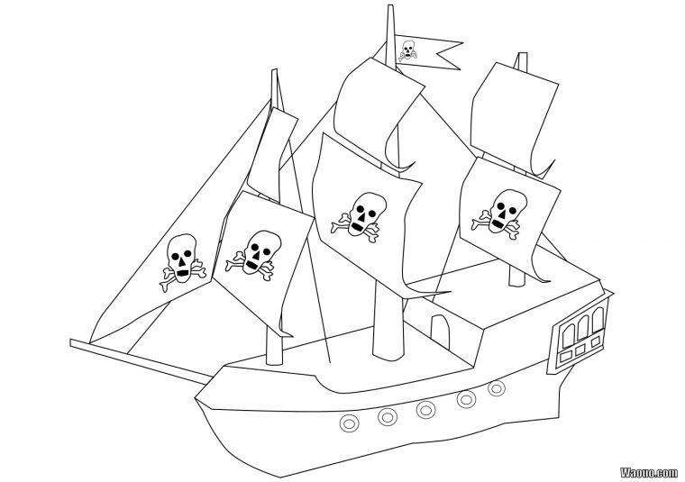 Coloriage Bateau Pirate À Imprimer Et Colorier concernant Dessin A Imprimer De Pirate