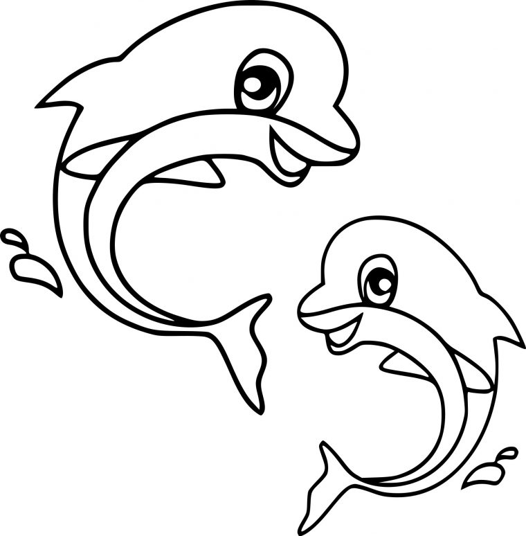 Coloriage Bébé Dauphin À Imprimer Sur Coloriages destiné Dessin Dauphin A Imprimer