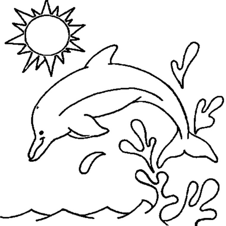 Coloriage Bébé Dauphin En Ligne Gratuit À Imprimer avec Coloriage A Imprimer De Dauphin