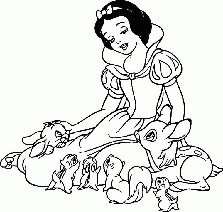 Coloriage Blanche Neige À Colorier – Dessin À Imprimer dedans Coloriage De Blanche Neige À Imprimer