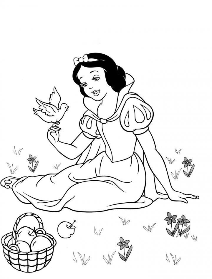 Coloriage Blanche-Neige Disney À Imprimer concernant Blanche Neige À Colorier Et Imprimer