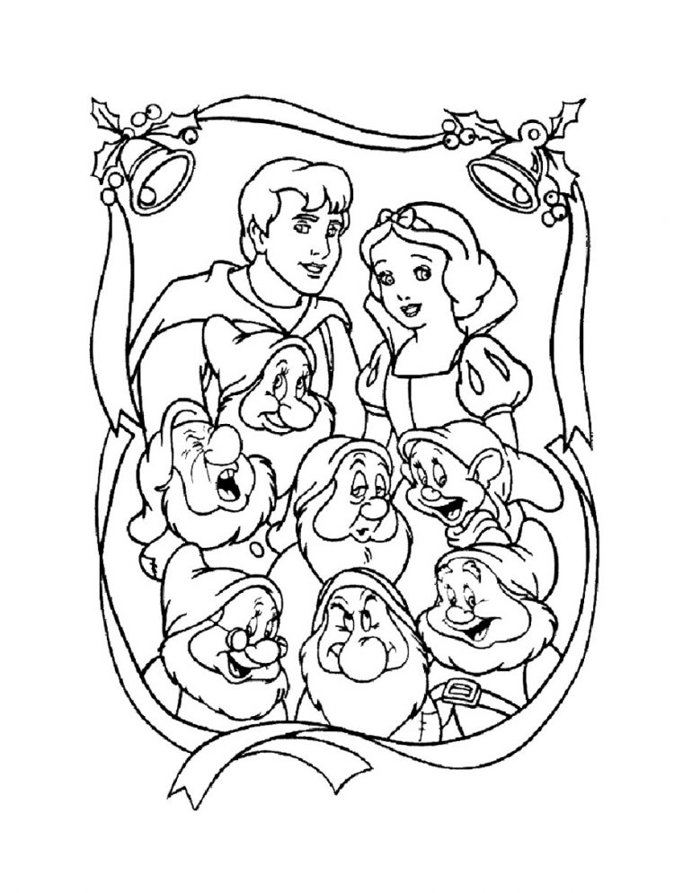 Coloriage Blanche Neige Et Les Sept Nains – Coloriages Pour tout Coloriage De Blanche Neige À Imprimer