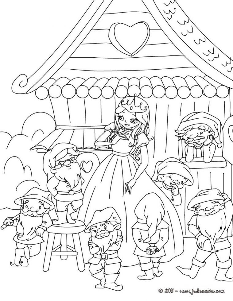 Coloriage Blanche Neige Et Son Prince. Coloriage Blanche encequiconcerne Coloriage De Blanche Neige À Imprimer