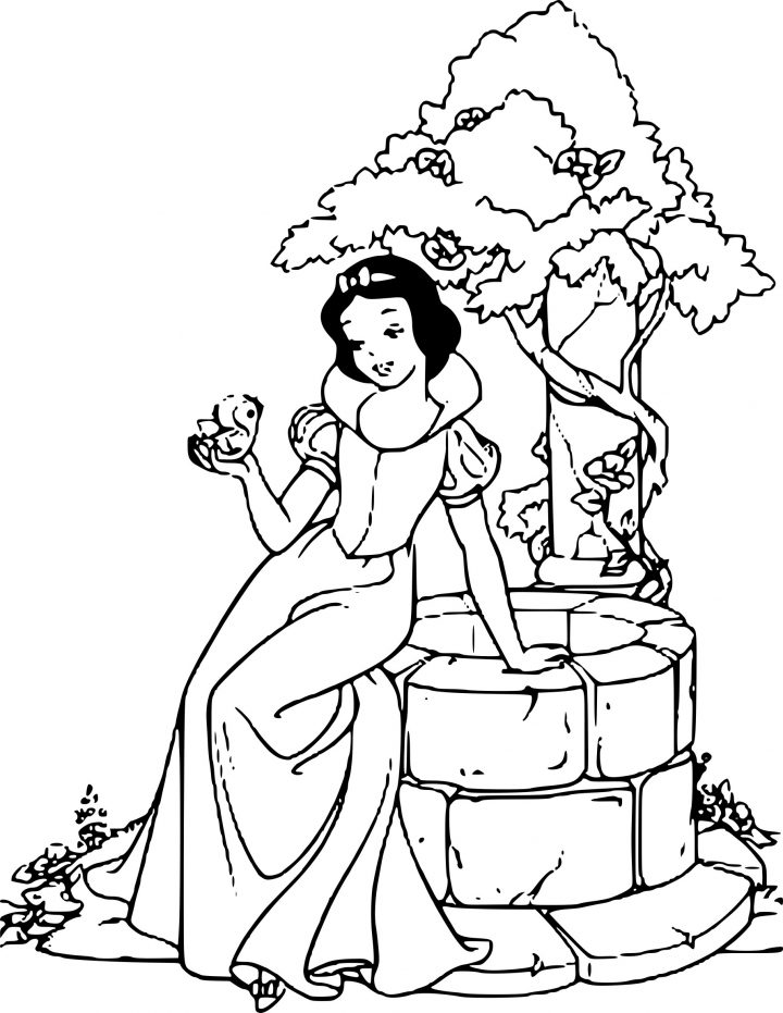 Coloriage Blanche-Neige Noel À Imprimer Sur Coloriages avec Blanche Neige A Colorier