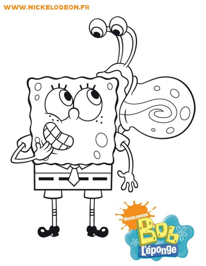 Coloriage Bob L'eponge – Gary Et Bob | Bob L'eponge encequiconcerne Image Bob L Éponge A Imprimer