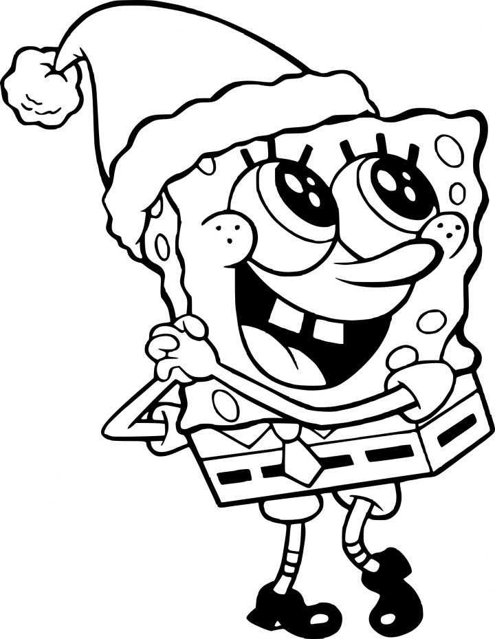 Coloriage Bob L'éponge Noel Dessin À Imprimer Sur Coloriages tout Image Bob L Éponge A Imprimer