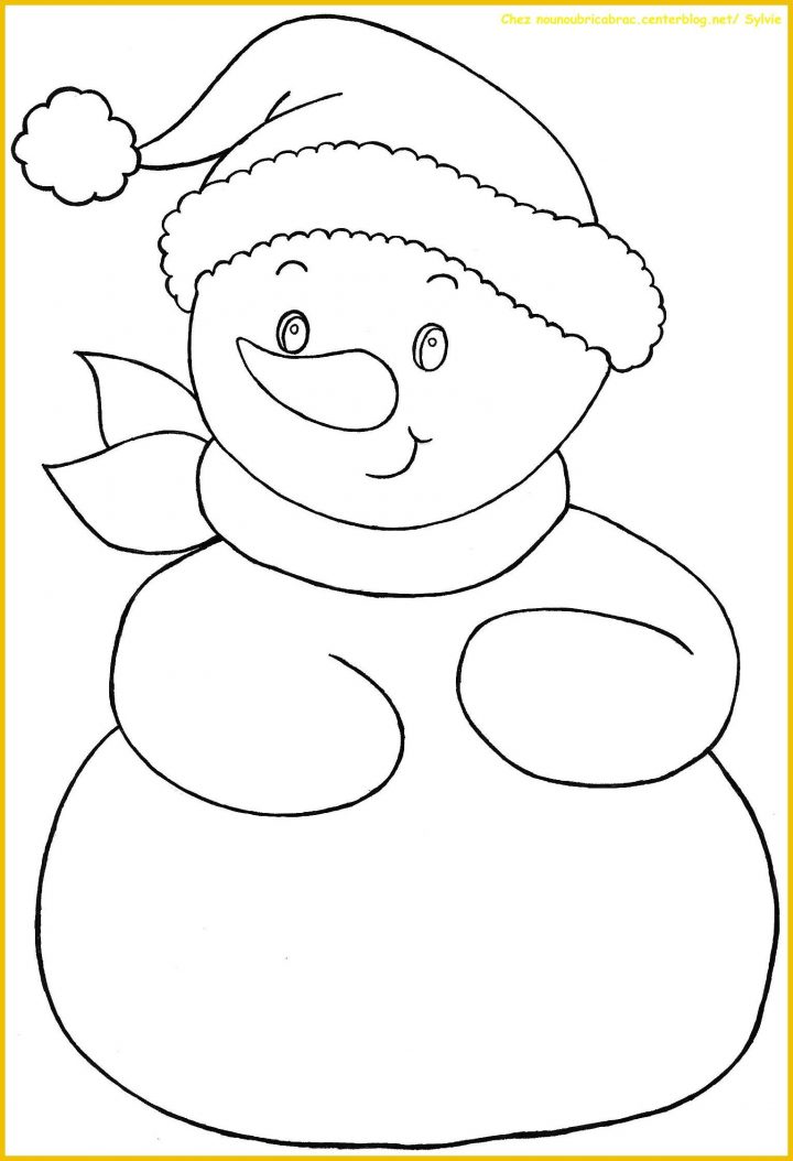 Coloriage Bonhomme De Neige À Colorier – Dessin À Imprimer encequiconcerne Dessin Bonhomme De Neige A Imprimer