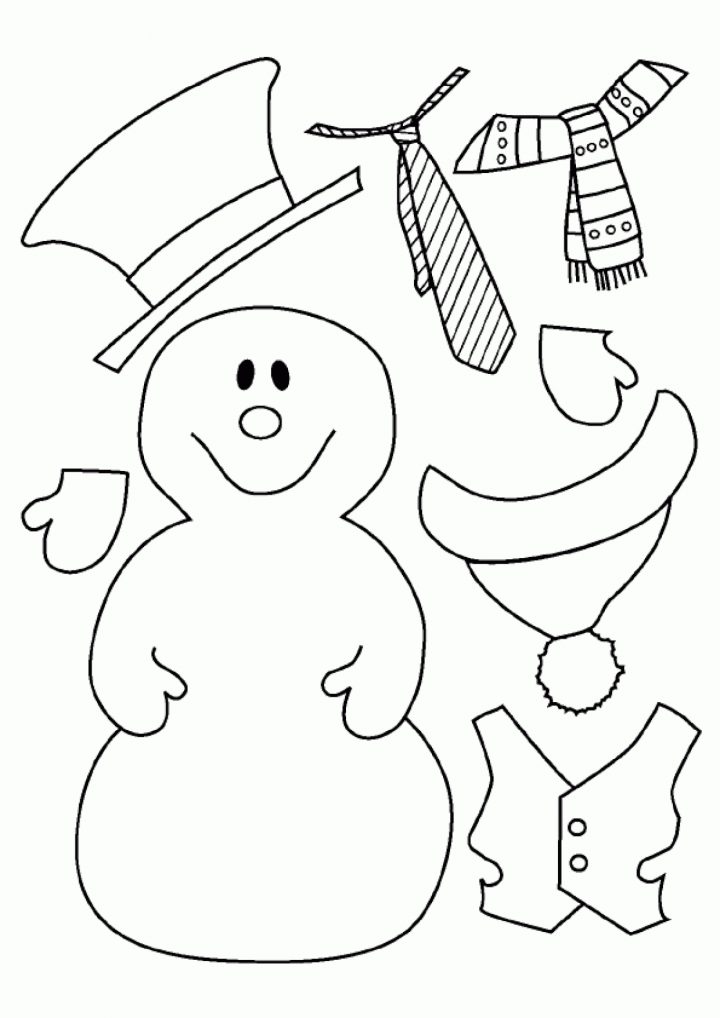 Coloriage Bonhomme De Neige À Habiller concernant Dessin Bonhomme De Neige A Imprimer