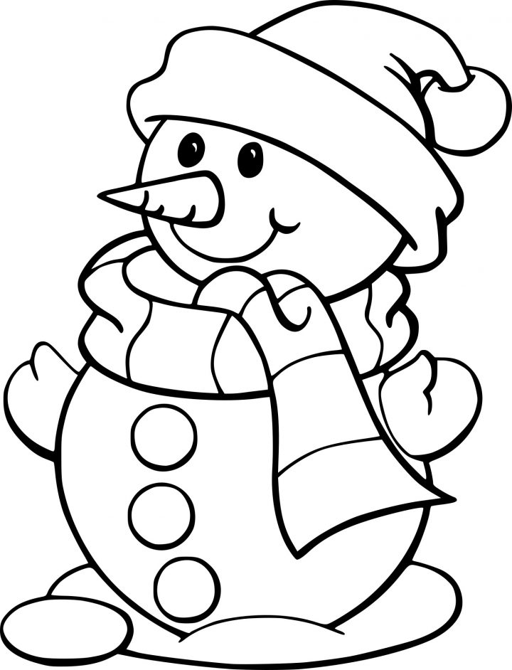 Coloriage Bonhomme De Neige À Imprimer destiné Dessin Bonhomme De Neige A Imprimer