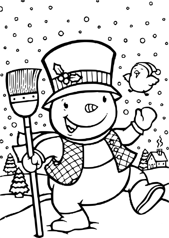 Coloriage Bonhomme De Neige Dessin À Imprimer Sur Coloriages concernant Dessin Bonhomme De Neige A Imprimer