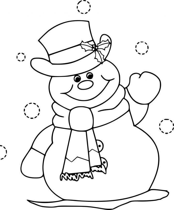 Coloriage Bonhomme De Neige Facile À Imprimer Sur Coloriages tout Dessin Bonhomme De Neige A Imprimer