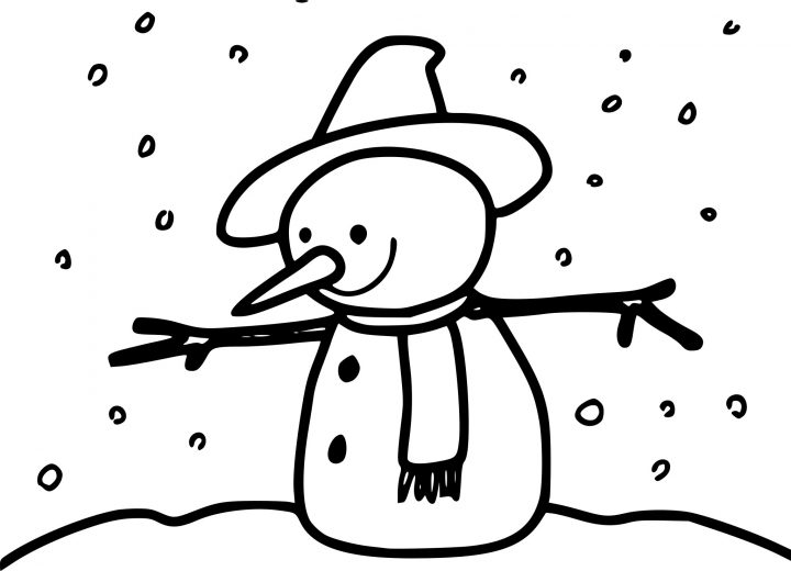 Coloriage Bonhomme De Neige Maternelle À Imprimer Sur destiné Dessin Bonhomme De Neige A Imprimer