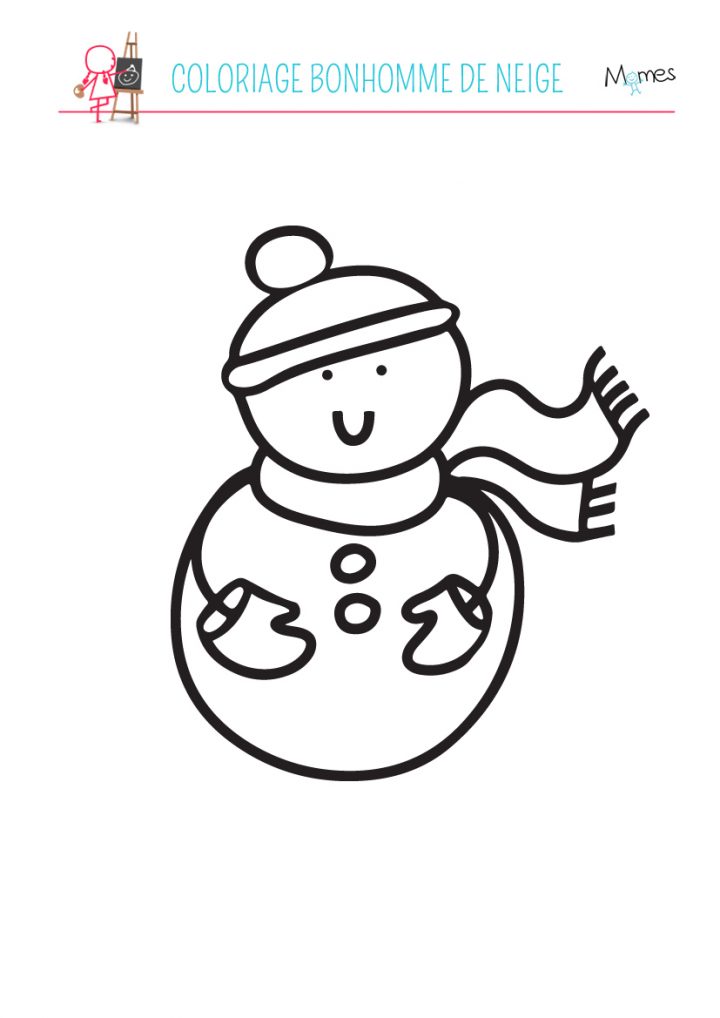 Coloriage Bonhomme De Neige – Momes serapportantà Dessin Bonhomme De Neige A Imprimer