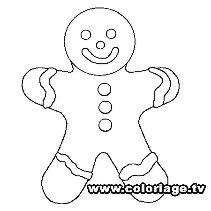 Coloriage Bonhomme Pain D'épice En Ligne Gratuit À Imprimer pour Dessin Bonhomme De Neige A Imprimer