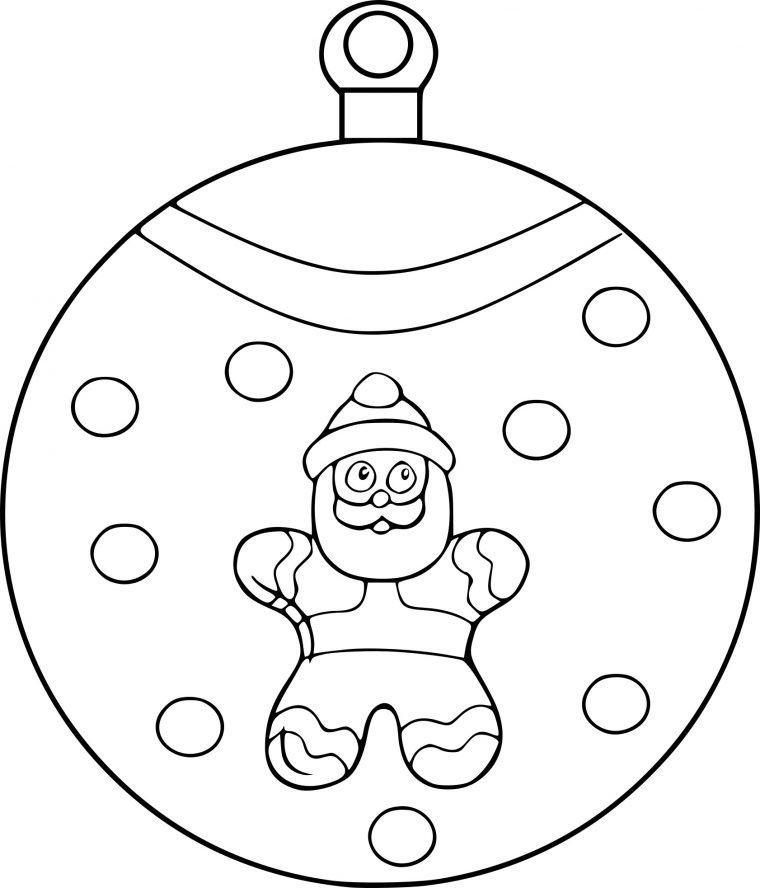 Coloriage Boule Père Noël À Imprimer pour Coloriage De Pere Noel A Imprimer Gratuitement