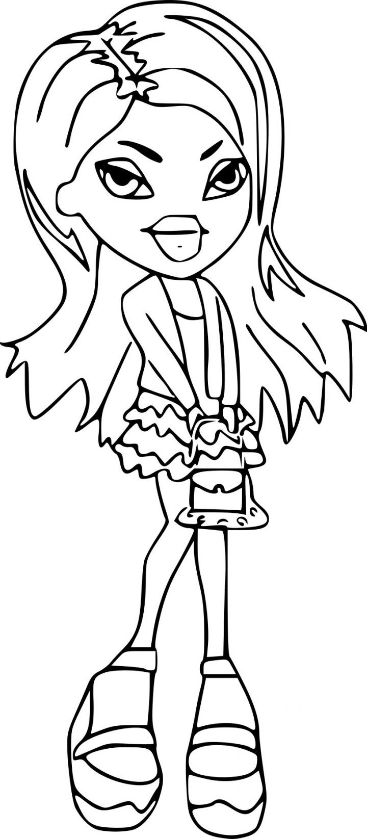 Coloriage Bratz Cloe À Imprimer Sur Coloriages intérieur Bratz Dessin