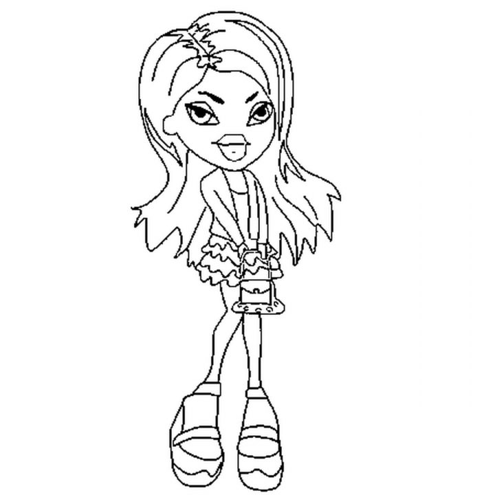 Coloriage Bratz Cloe En Ligne Gratuit À Imprimer tout Bratz Dessin