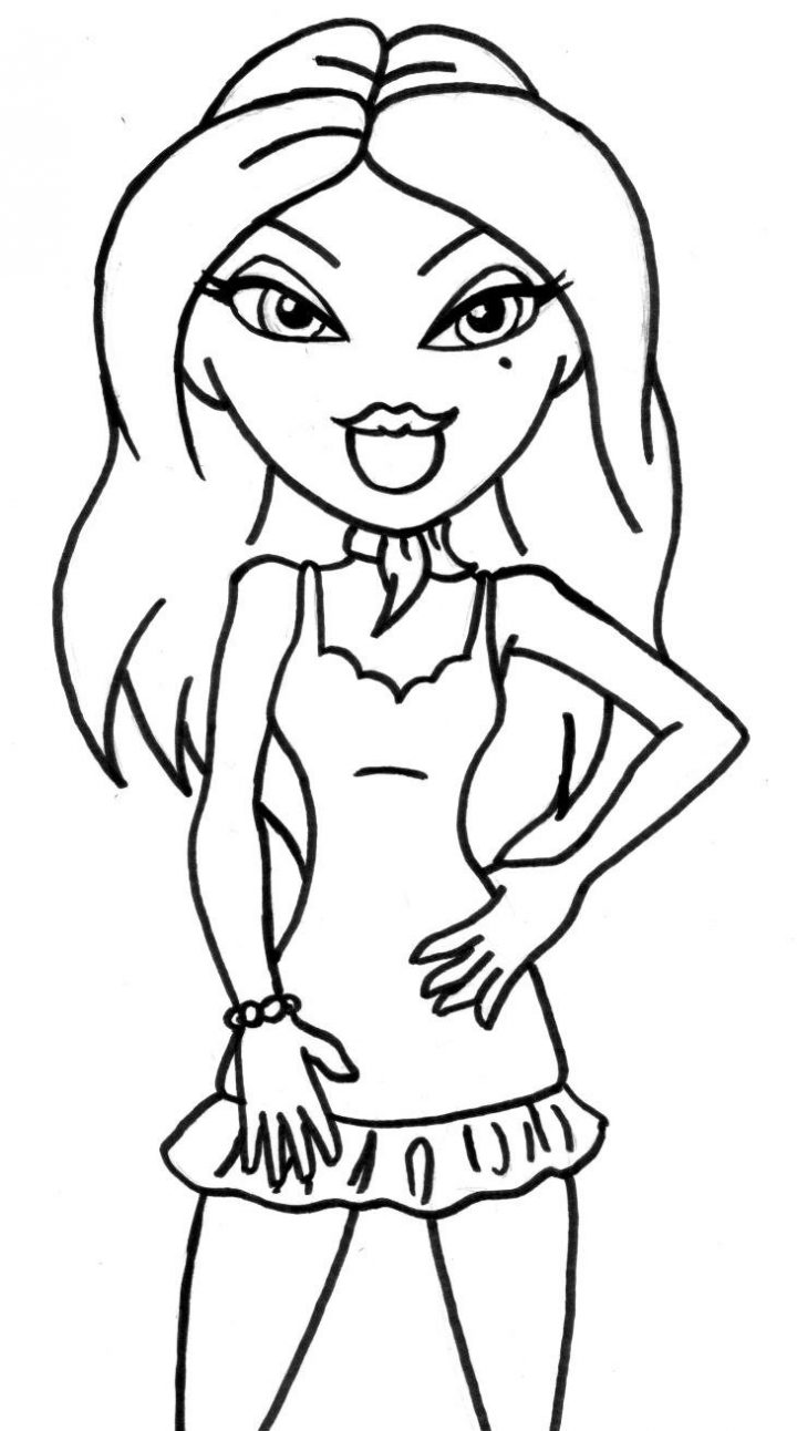 Coloriage Bratz Yasmin À Imprimer serapportantà Bratz Dessin