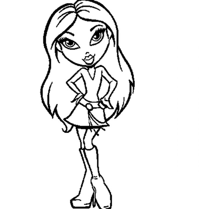 Coloriage Bratz Yasmin En Ligne Gratuit À Imprimer dedans Bratz Dessin