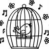 Coloriage Cage À Oiseaux A Imprimer tout Dessin De Cage D Oiseau