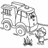 Coloriage Camion Pompier - Les Beaux Dessins De Transport À tout Dessin De Pompier À Imprimer