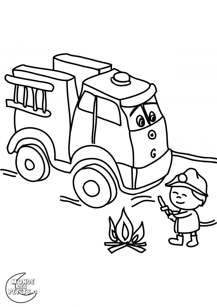 Coloriage Camion Pompier – Les Beaux Dessins De Transport À tout Dessin De Pompier À Imprimer