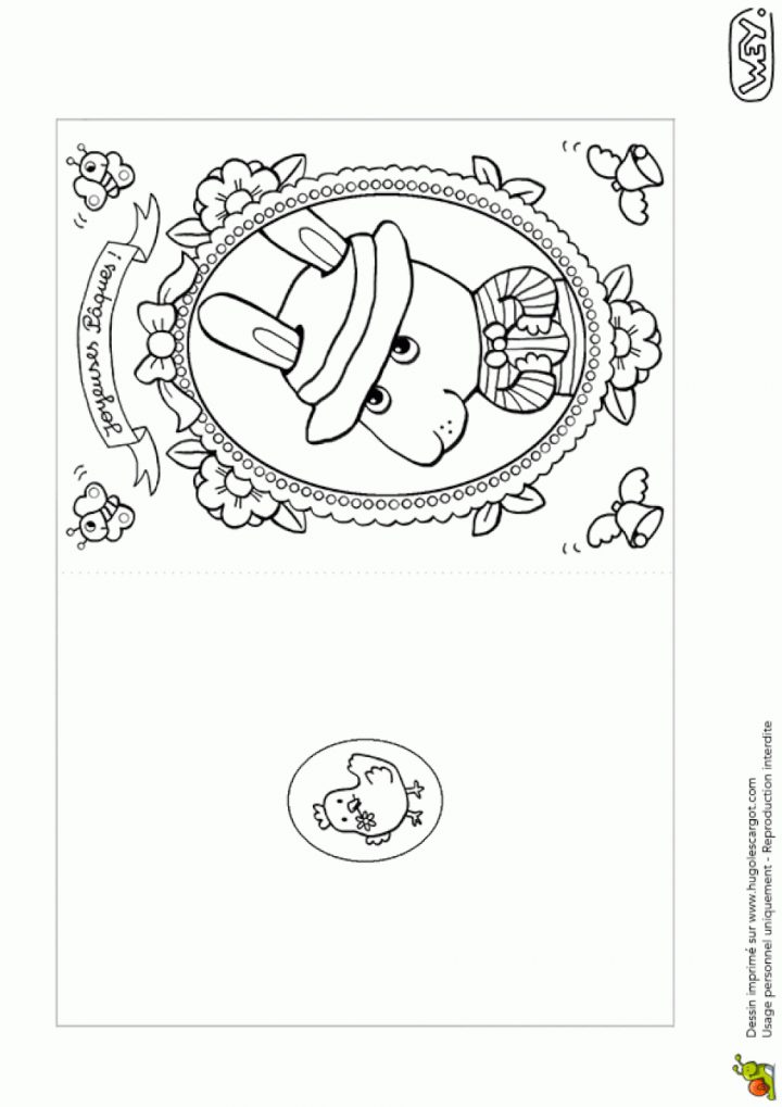 Coloriage Carte À Découper Et À Colorier Pour Pâques encequiconcerne Dessin Pour Paques