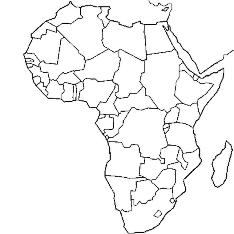 Coloriage Carte Afrique En Ligne Gratuit À Imprimer destiné Dessin Africain A Colorier