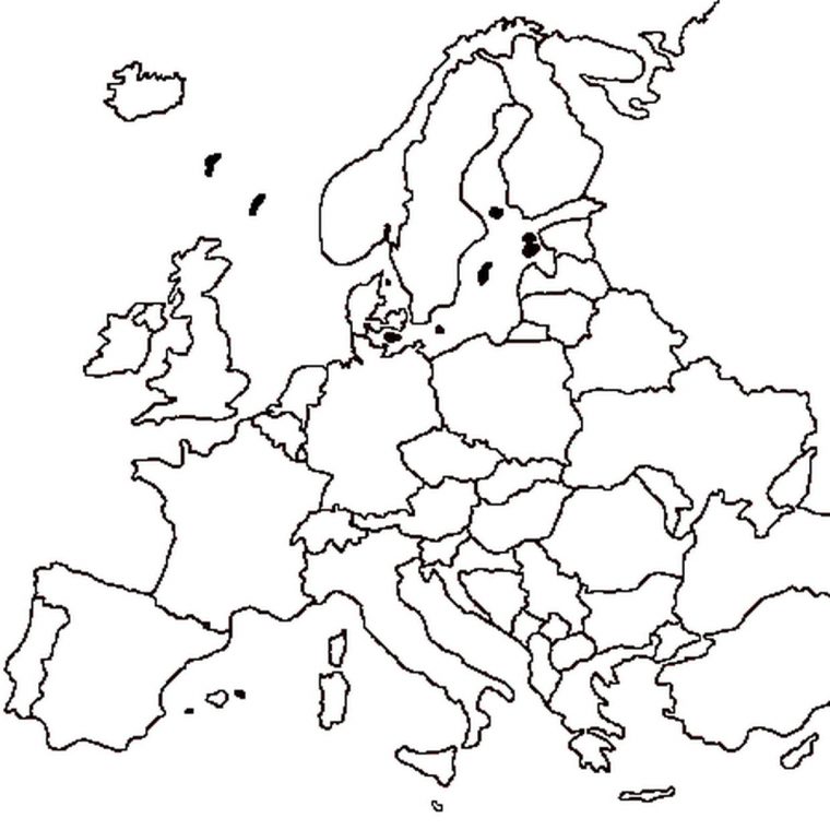 Coloriage Carte Europe En Ligne Gratuit À Imprimer destiné Carte D Europe À Imprimer