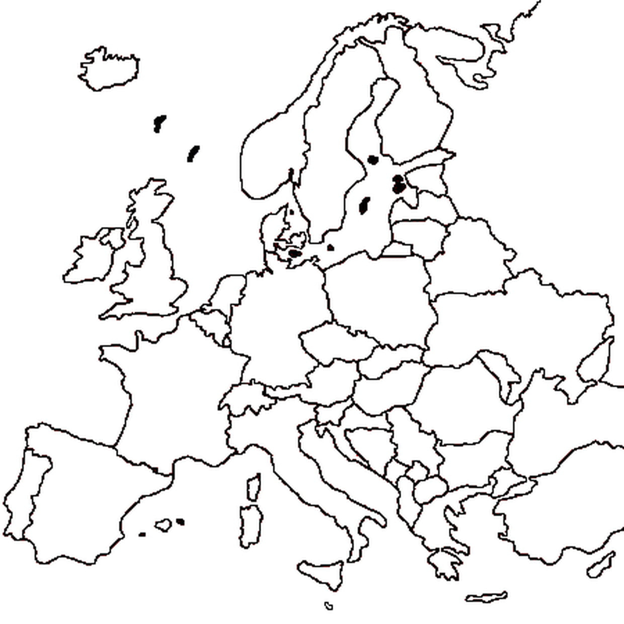 Coloriage Carte Europe En Ligne Gratuit À Imprimer serapportantà Carte De L Europe Vierge À Imprimer