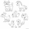 Coloriage Cartoon Ferme Animaux Cheval Vache Chevre Lapin encequiconcerne Dessin Animaux De La Ferme À Imprimer