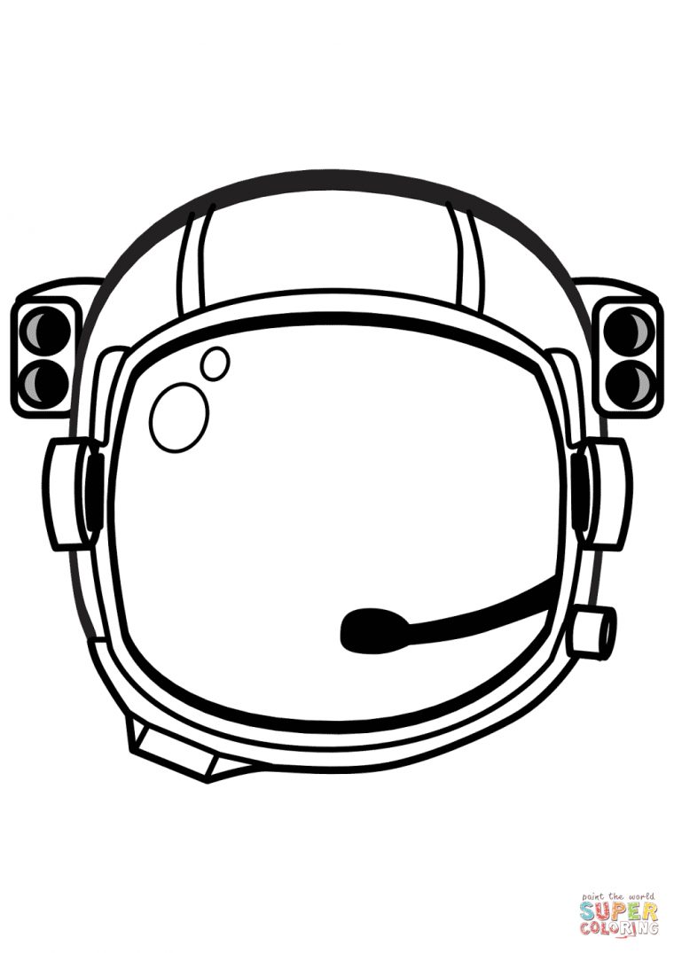 Coloriage – Casque D'astronaute | Coloriages À Imprimer Gratuits à Coloriage Astronaute