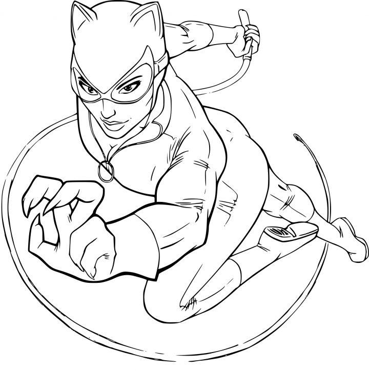 Coloriage Catwoman Dessin À Imprimer Sur Coloriages dedans Masque De Catwoman A Imprimer