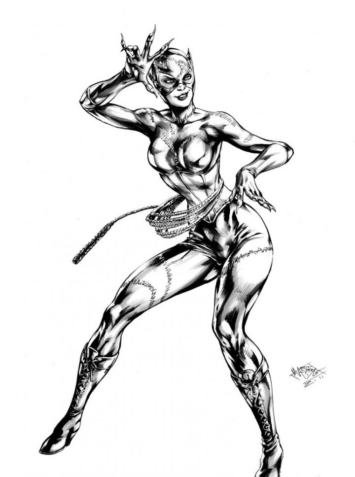 Coloriage Catwoman – Les Beaux Dessins De Super Héros À intérieur Masque De Catwoman A Imprimer