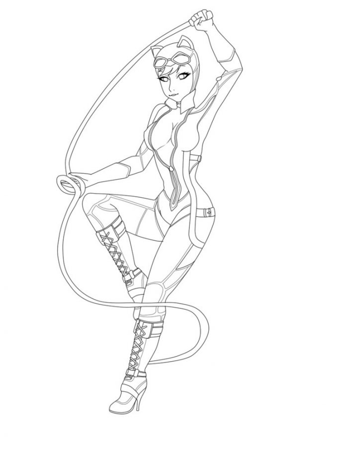 Coloriage Catwoman Manga À Imprimer Sur Coloriages avec Masque De Catwoman A Imprimer